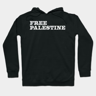 Free Palestine - White Grunge Hoodie